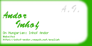 andor inhof business card